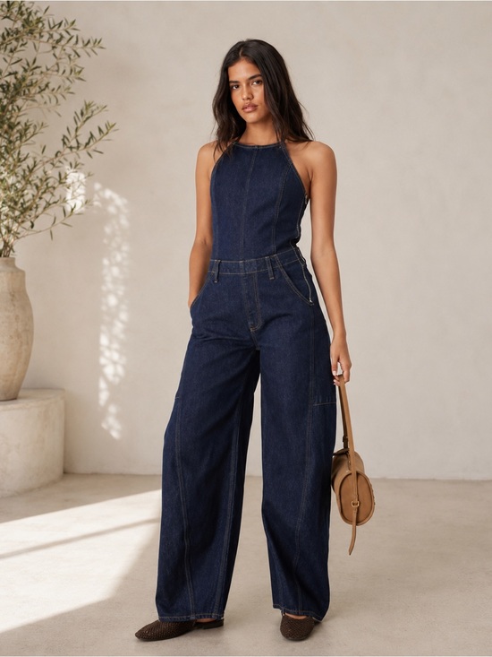 Abercrombie & Fitch Pants - Abercrombie & Fitch Barrel Halter Overall Jumpsuit